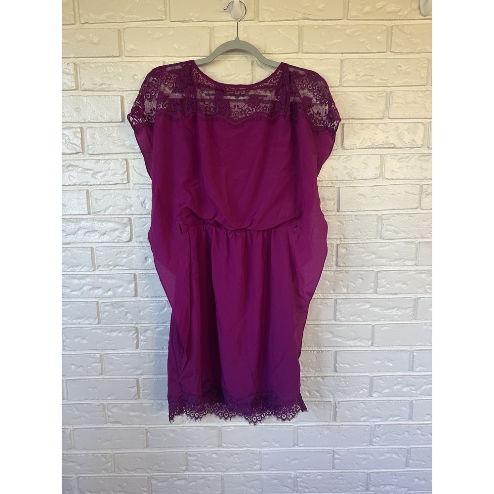Jessica Simpson Size 6 Plum Lace Chiffon Dress – Y2K Sweetheart Style 💋‎